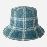 Wool Bucket Hat Check Grey