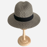 Panama Style Straw Hat Mixed Brown