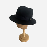 Wool Felt Hat Homburg Dark Navy