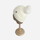 Beanie with Double Pompom and Soft Lining