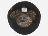 Brim&Brawn Flat Cap in Black Wool