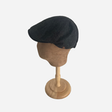 Brim&Brawn Flat Cap in Dark Grey Wool