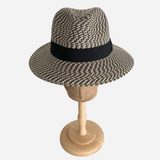 Panama Style Straw Hat Mixed Brown