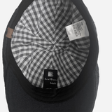 Brim&Brawn Flat Cap in Dark Grey Wool