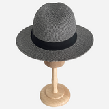 Panama Style Straw Hat Black
