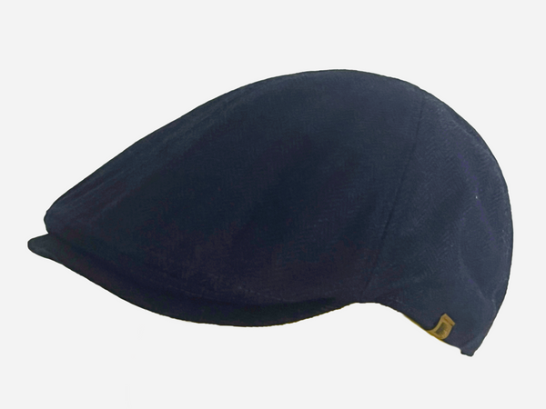 Brim&Brawn Flat Cap in Navy Wool