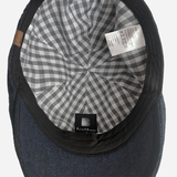 Brim&Brawn Flat Cap in Navy Wool