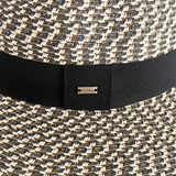 Panama Style Straw Hat Mixed Brown