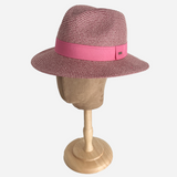 Panama Style Straw Hat Pink
