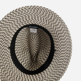 Panama Style Straw Hat Mixed Brown