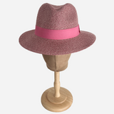 Panama Style Straw Hat Pink