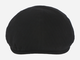 Brim&Brawn Flat Cap in Black Cotton