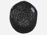 Brim&Brawn Flat Cap in Black Cotton