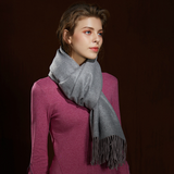 WS104 Warm Scarf Double Sided Pink Grey