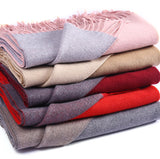 WS104 Warm Scarf Double Sided Pink Grey