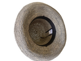 Crochet Raffia Straw Bucket Hat Grey