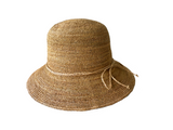 Brim&Brawn Raffia Straw Bucket Hat Almond