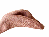 Crochet Raffia Straw Floppy Hat Coral